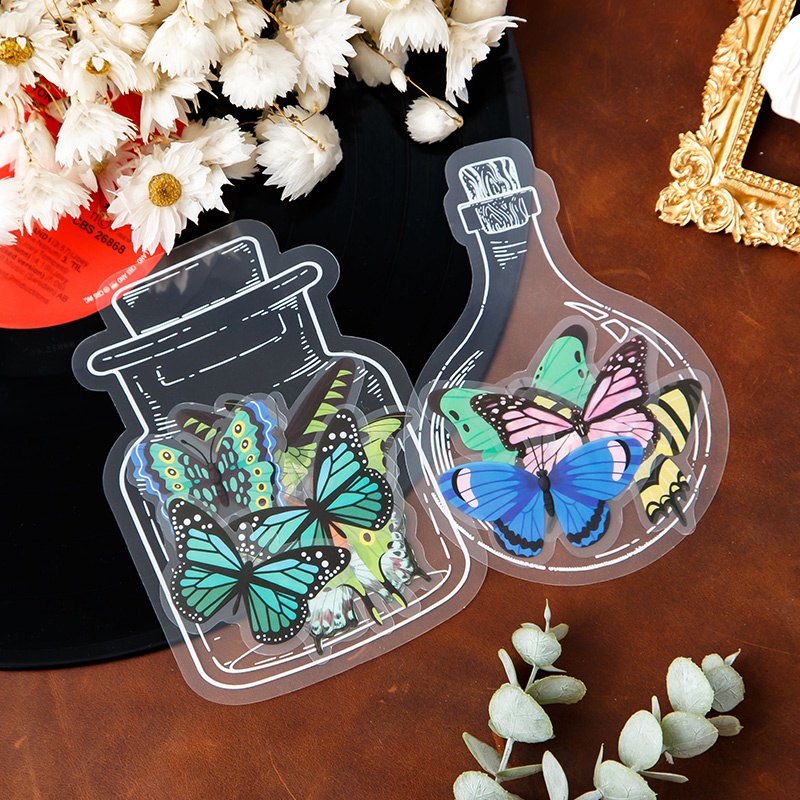Bộ 20 Miếng Dán Trong Suốt Chống Thấm Nước Dùng Trang Trí Sổ Tay DIY