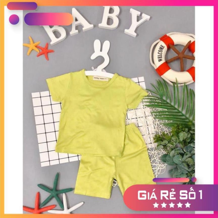 Đồ Bộ Bé Trai, Bé Gái Minky Mom Chất Thun Lạnh, Đồ Bộ Cho Bé Mặc Nhà Cộc Tay Mùa Hè MKM21-01 .