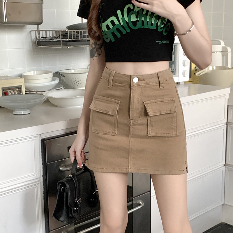 Chân váy jean Lưng Cao Dáng Chữ a Thời Trang Hàn Quốc Cho Nữ