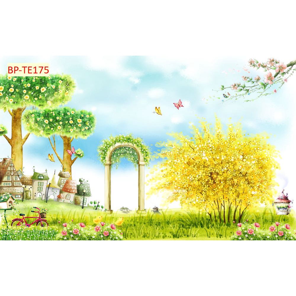 Tranh Dán Tường 3D Giành Cho Trẻ Em Khổ Lớn CỦ ĐỀ CUNG TRĂNG