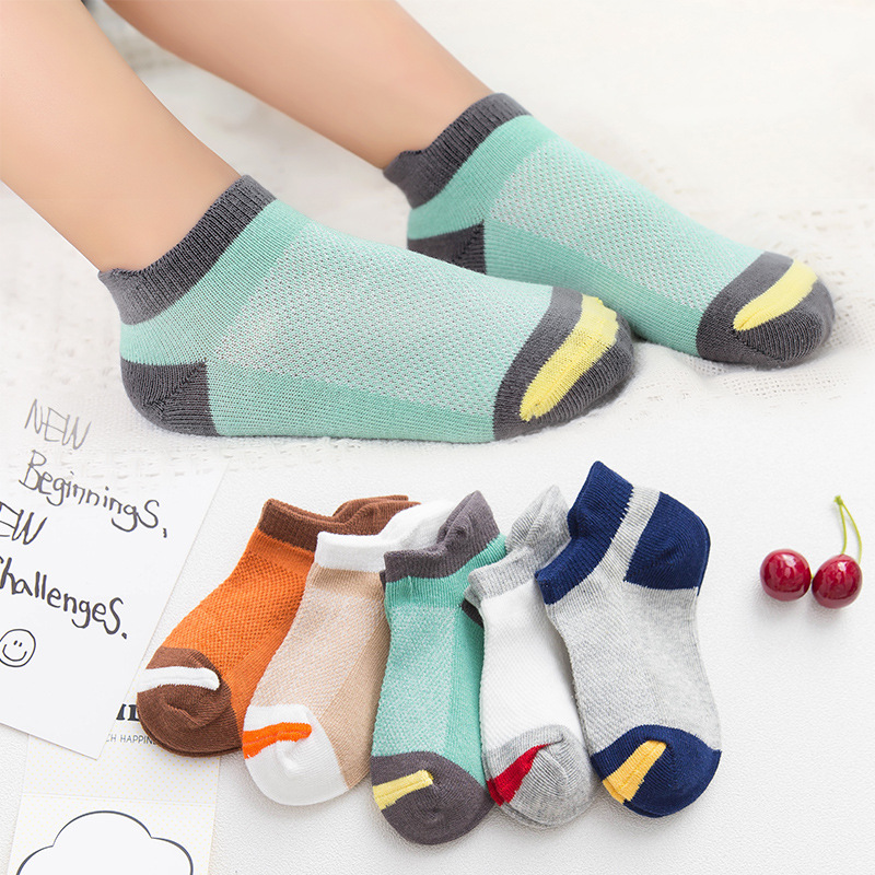 Set 5 đôi tất cotton AYUER phong cách Hàn Quốc xinh xắn thời trang cho bé