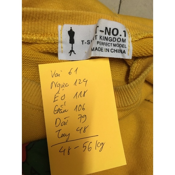 Áo hoodie nữ T-no1 màu vàng freesize dáng dài si tuyển NC