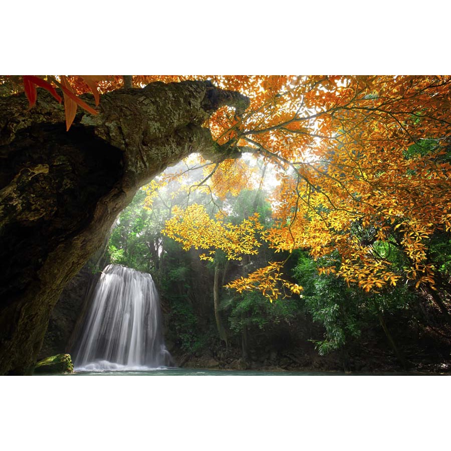 Tranh phong cảnh thác nước thiên nhiên tươi đẹp 3D