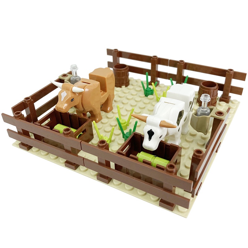 Bộ Đồ Chơi Lắp Ráp Cảnh Nông Trại Thú Vị Cho Bé