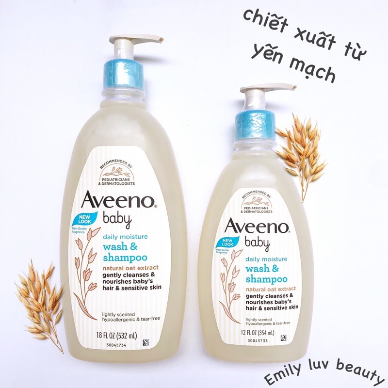 Sữa tắm gội toàn thân Aveeno Wash & Shampoo