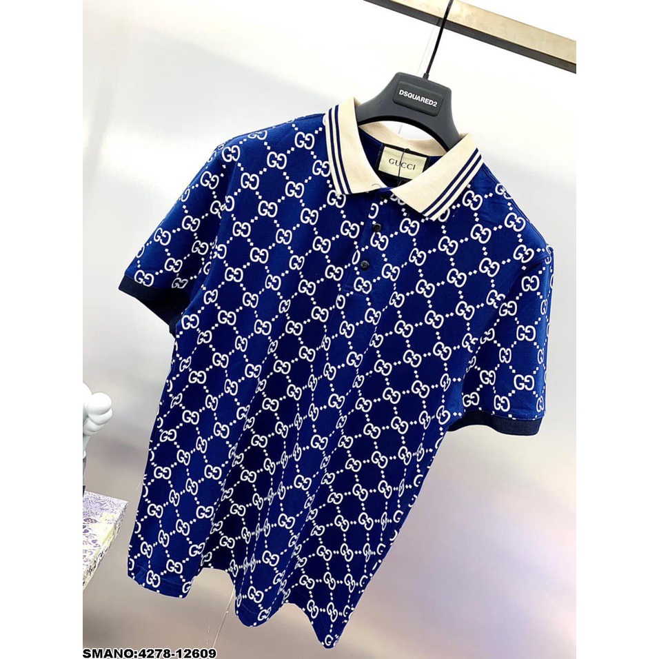 ÁO POLO NAM GG MÀU áo phông thể thao cộc tay cổ bẻ mùa hè chất liệu cotton cá sấu