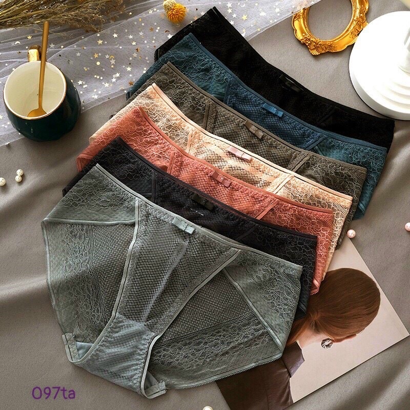 QUẦN LÓT REN SEXY SIÊU ĐẸP QUẦN NỬA MÔNG GỢI CẢM -Quần Ren Sọc Lưng -CẠP LƯỚI VIỀN REN -gợi cảm dành cho nữ C124