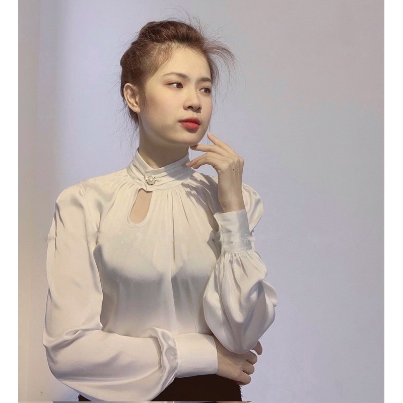 ⚡️BÁN SỈ⚡️Áo sơmi cúc cổ lụa satin
