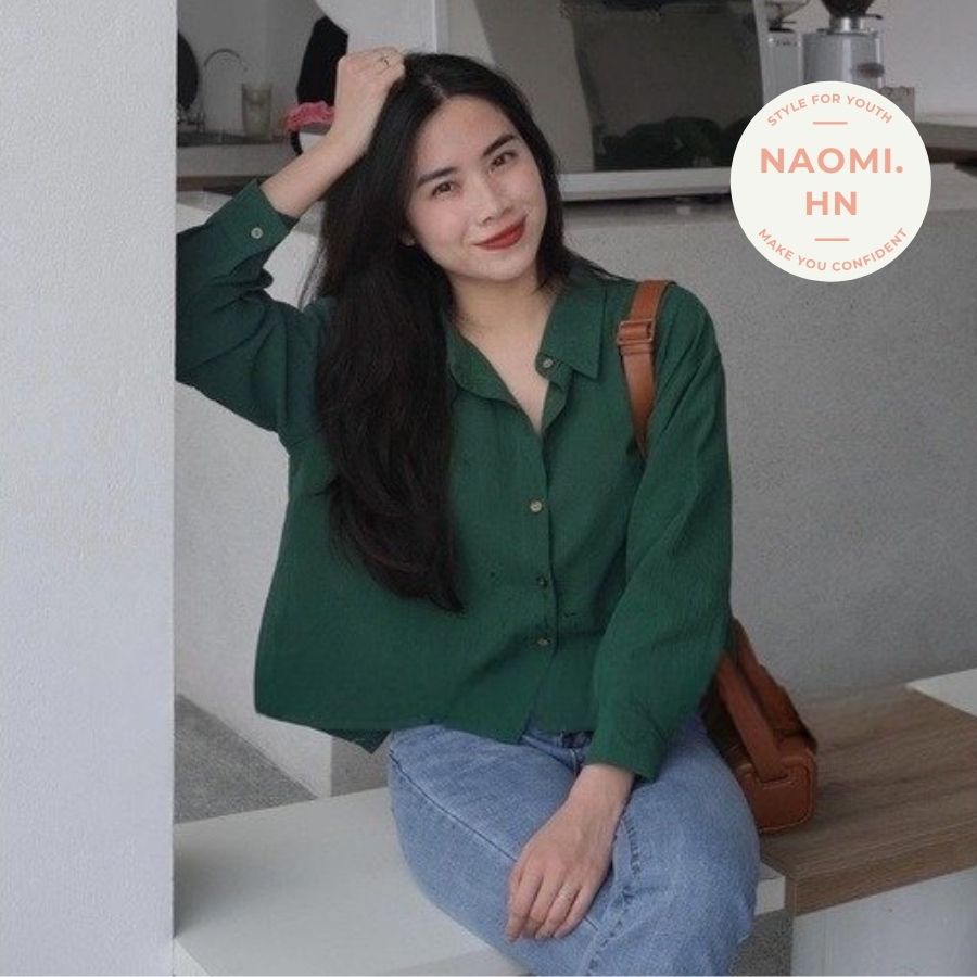 Áo sơ mi nữ xẻ tà sau lưng độc lạ dài tay cổ đức . Áo kiểu nữ xẻ tà sau lưng gợi cảm chất đẹp 3 màu xanh trắng hothit | BigBuy360 - bigbuy360.vn