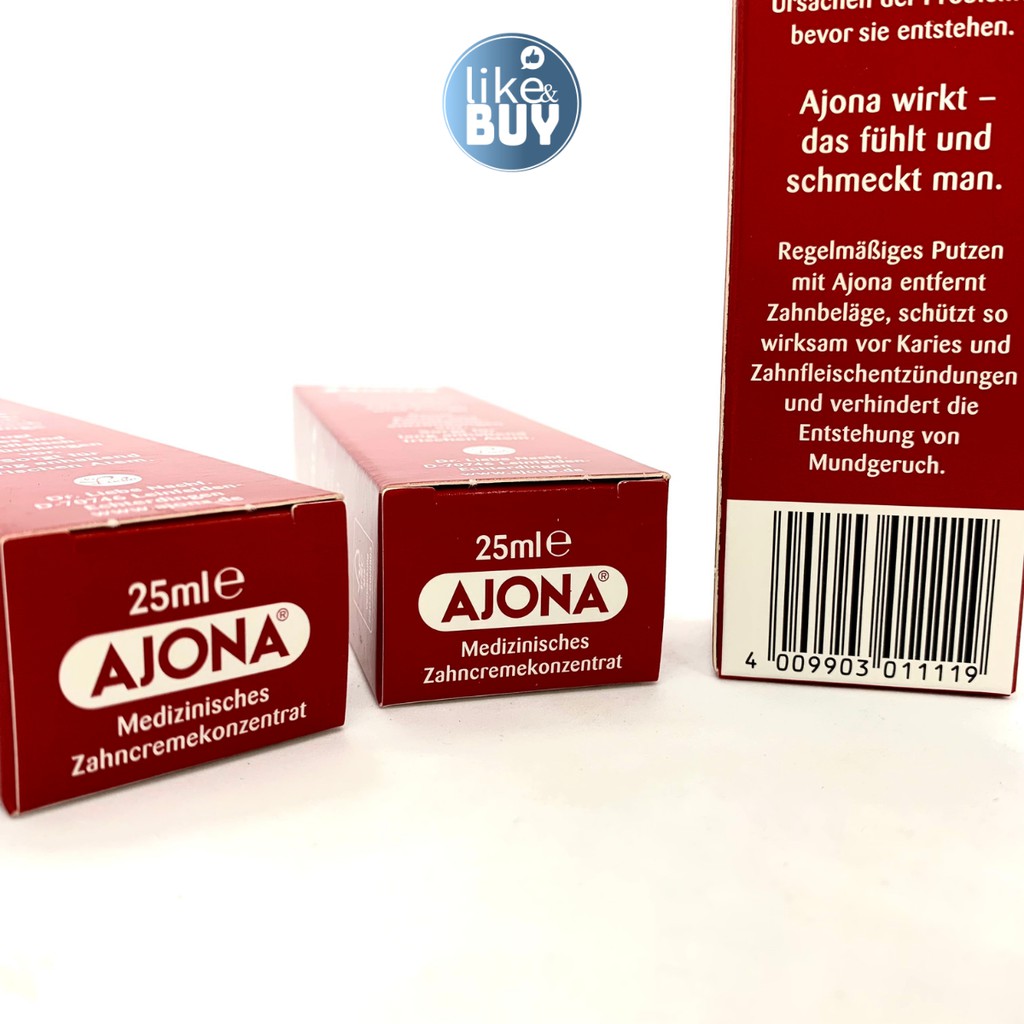 Kem đánh răng Ajona Đức 25ml chăm sóc chuyên sâu cho các vấn đề răng miệng - hàng ngoại Like&amp;Buy