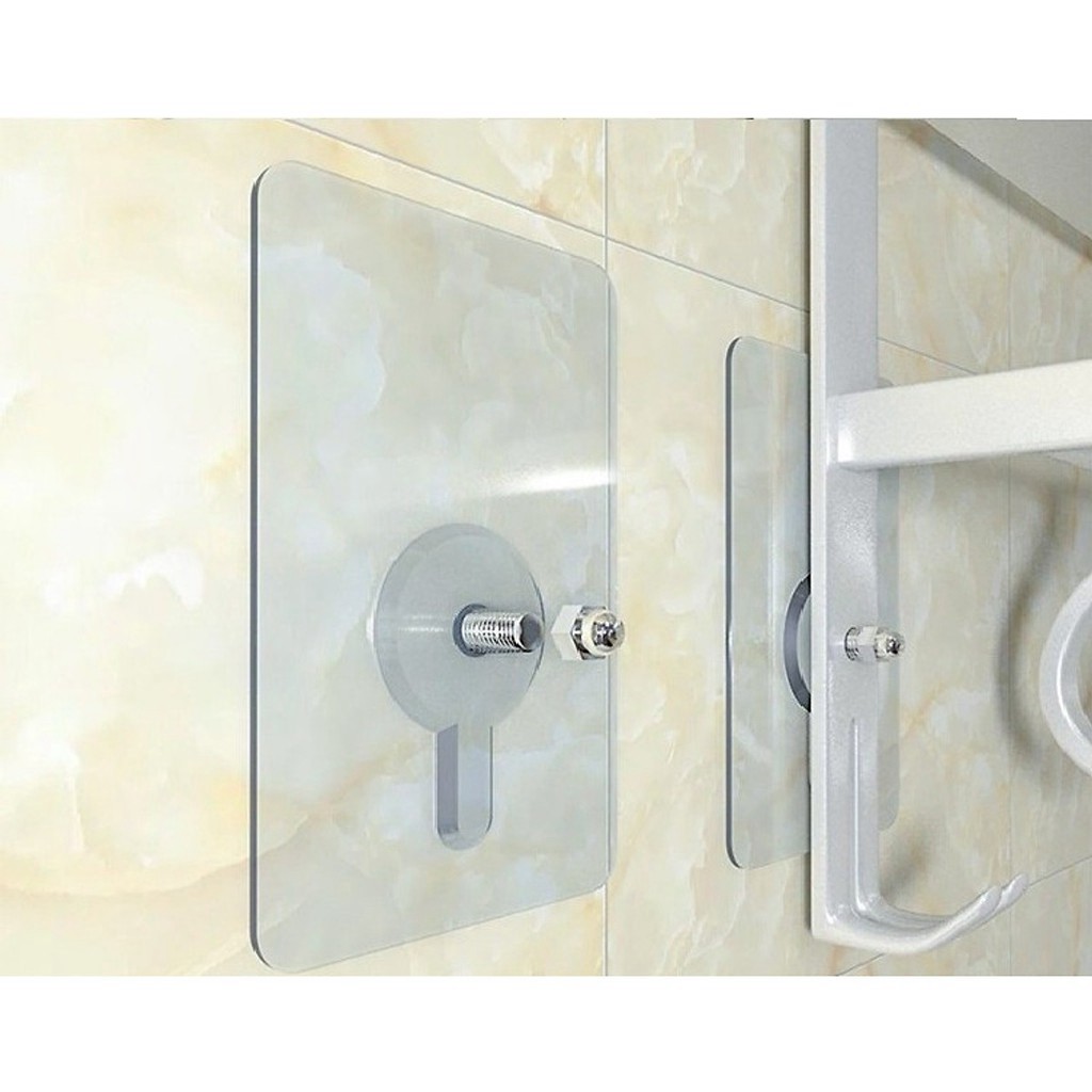 Miếng Dán Tường Ốc Vít cường lực giúp gắn giá kệ không cần khoan tường | BigBuy360 - bigbuy360.vn
