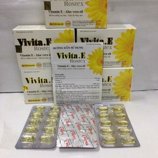 Viên uống bổ sung Vitamin E 4000mcg, Omega 3, Tinh dầu nha đam - Hộp 30 viên làm đẹp da, chống lão hóa