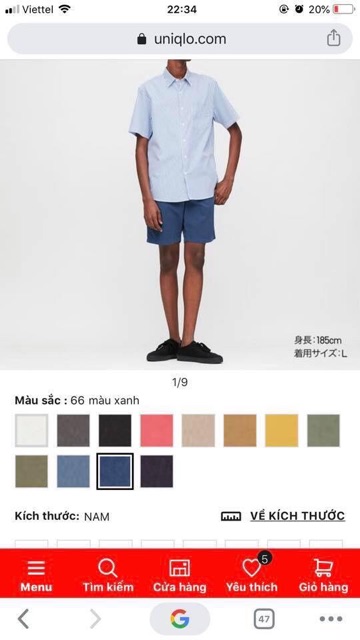 Quần Short Nam Chino- Uniqlo chính hãng