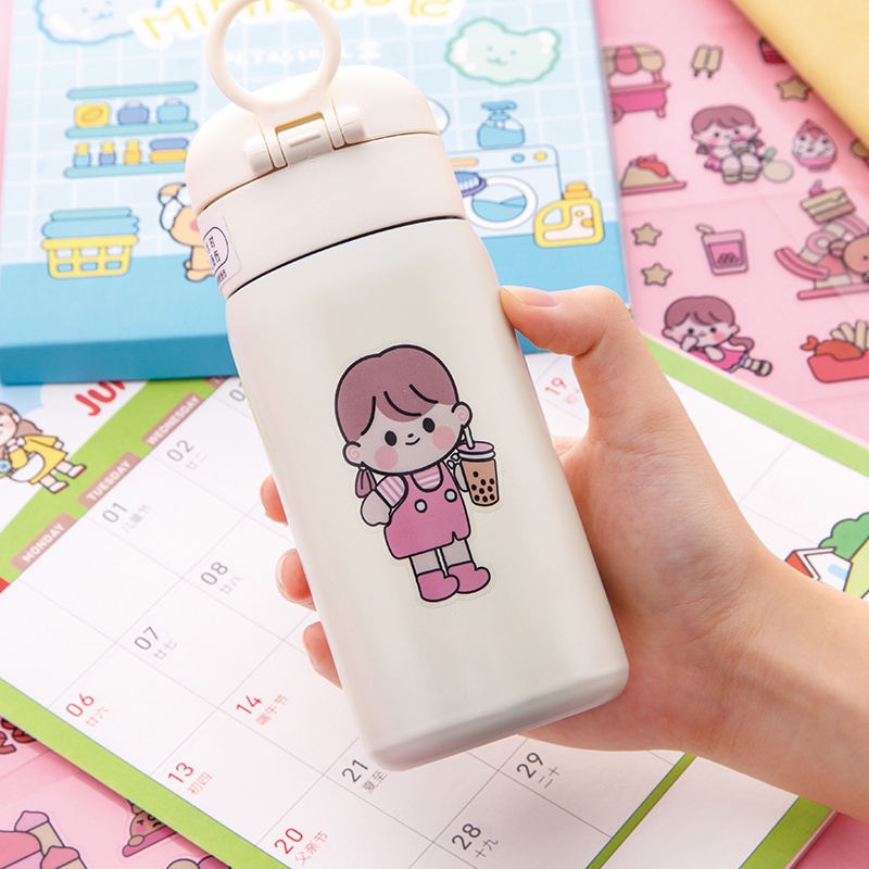 Set 20 Tấm Hình Dán Hoạt Hình Dễ Thương Dùng Để Trang Trí Sổ Tay