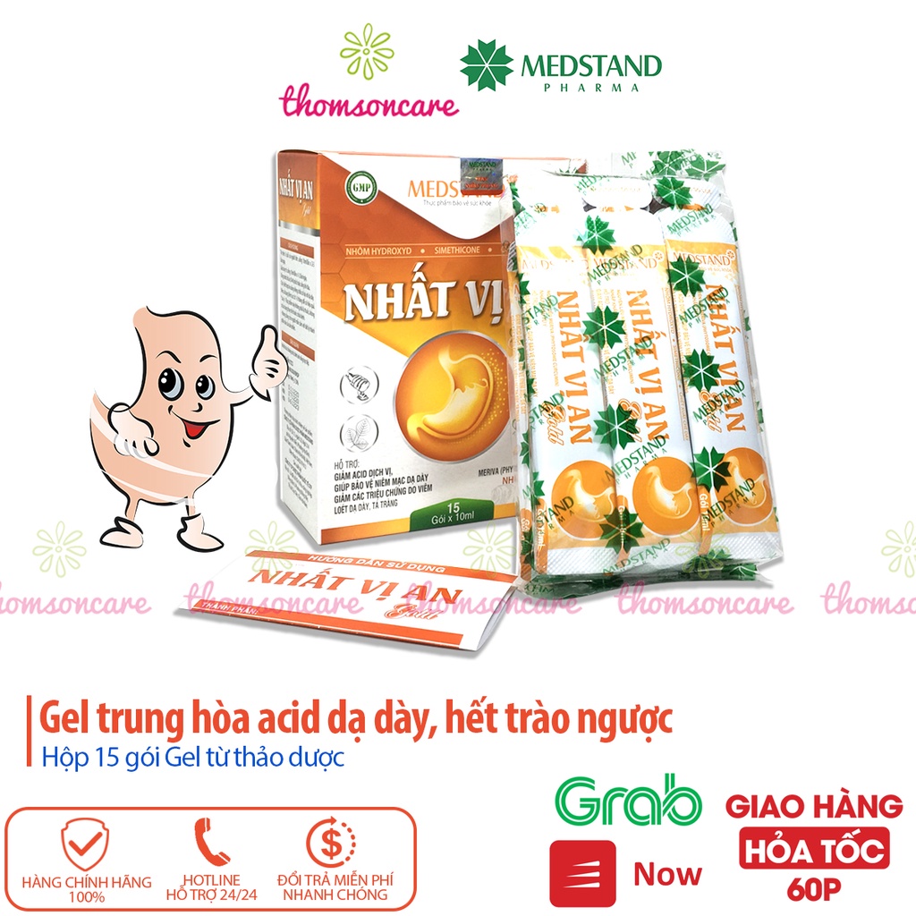 Gel dạ dày từ thảo dược - hỗ trợ giảm acid dạ dày, giảm đau dạ dày - Nhất vị an - hộp 15 gói, trung hòa dịch vị