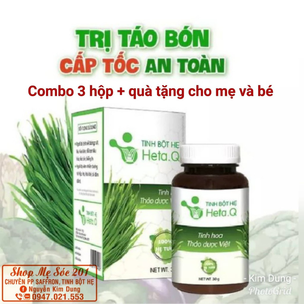 COMBO 3 HỘP TINH BỘT HẸ HETA Q