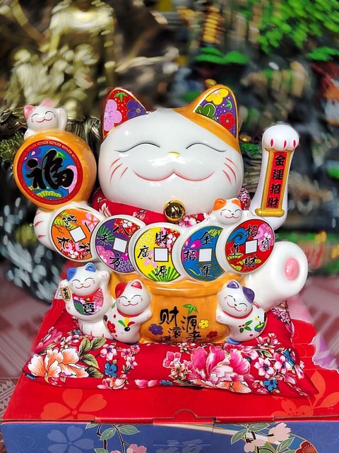 Mèo thần tài, mèo may mắn, mèo tài lộc Neko maneki( nhiều size, nhiều mẫu)