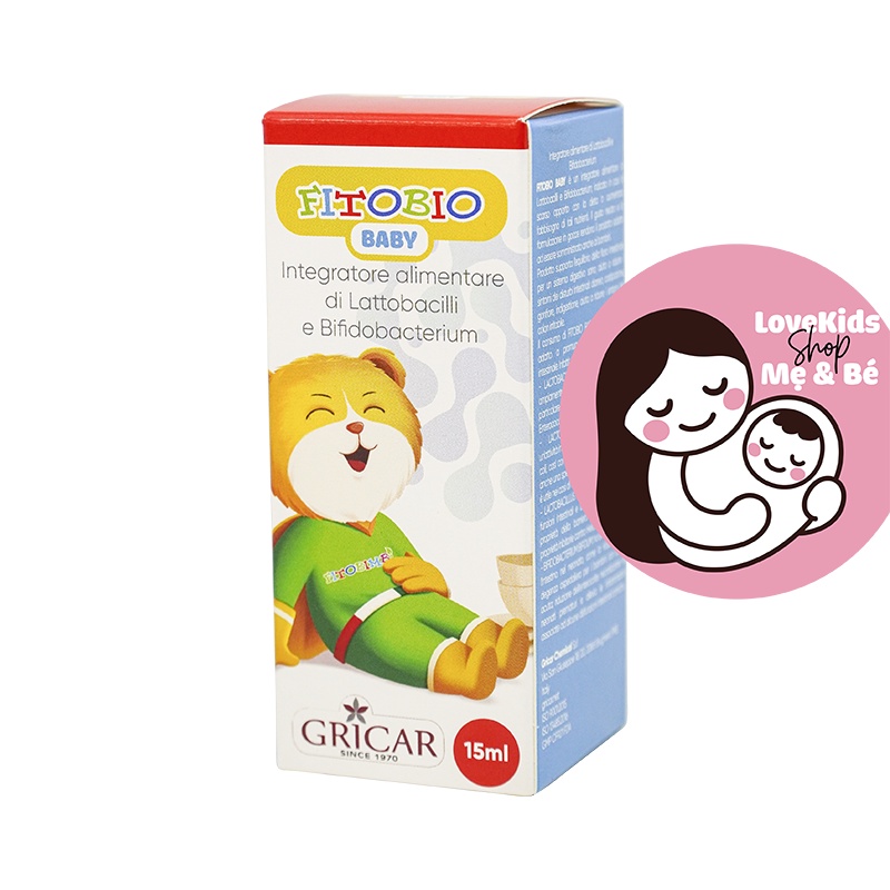 Men vi sinh - Fitobio Baby - Hỗ trợ giảm tiêu chảy,táo bón, đầy bụng, khó tiêu - Nhập khẩu trực tiếp từ Italia - Kèm quà
