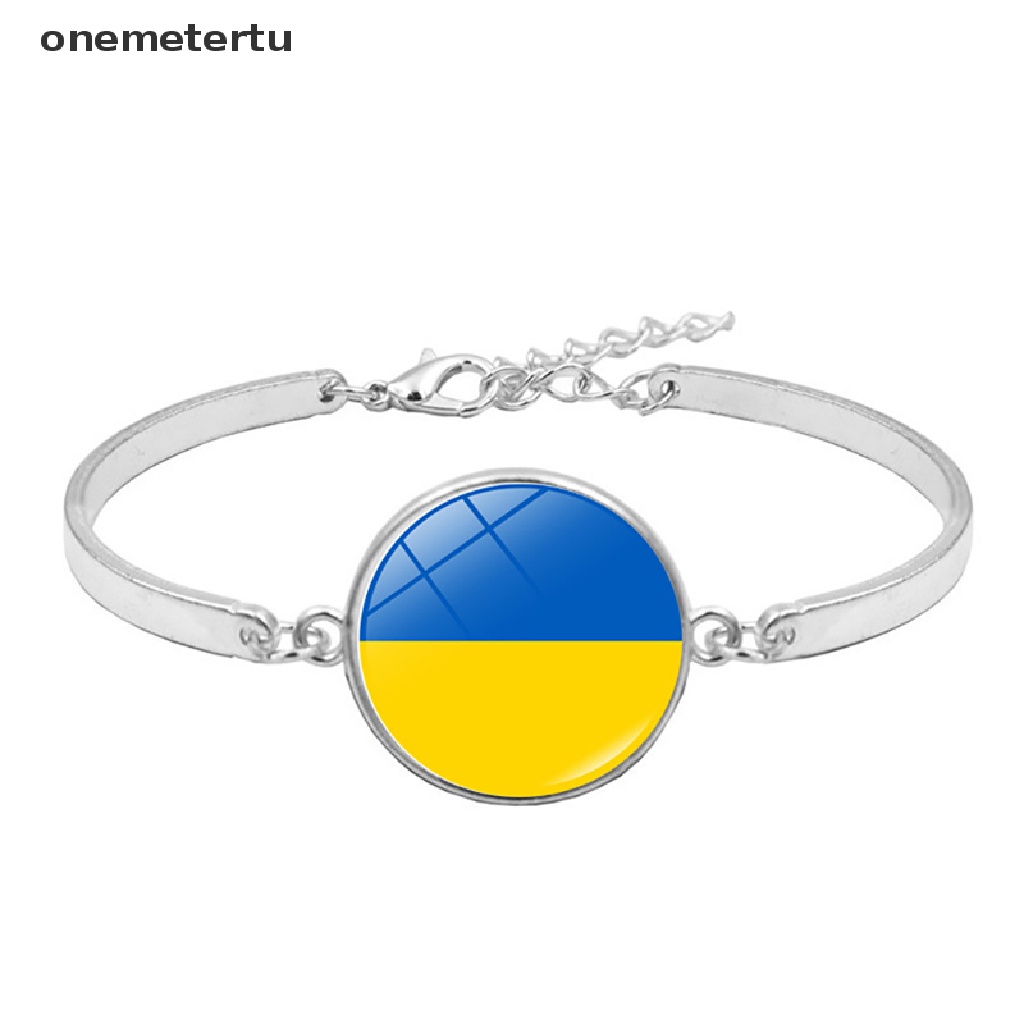 Vòng Tay Kim Loại Mặt Kính Hình Lá Cờ onemetertu