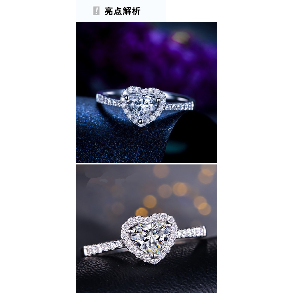 Nhẫn Trang Sức Đính Đá Nhân Tạo Kiểu Dáng Sang Trọng Cho Nữ