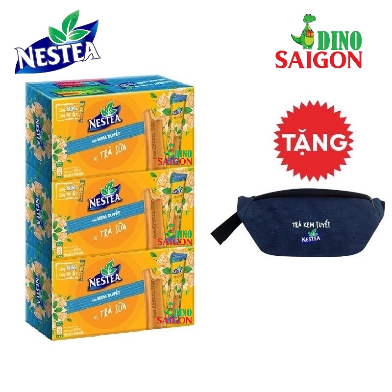 Combo 3 Hộp Trà Kem Tuyết Nestea vị Trà sữa