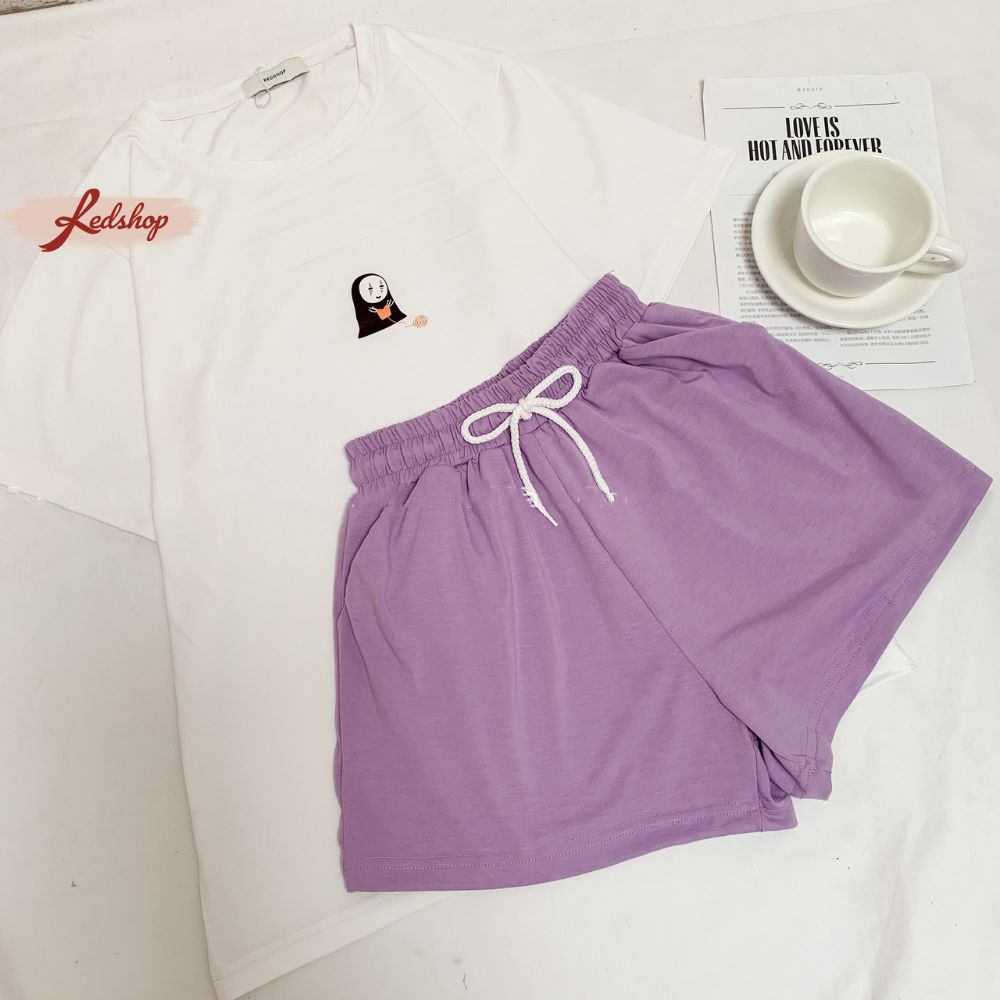 Quần đùi short thun mặc nhà cạp chun co dãn tốt phong cách Hàn Quốc Red Shop 25714