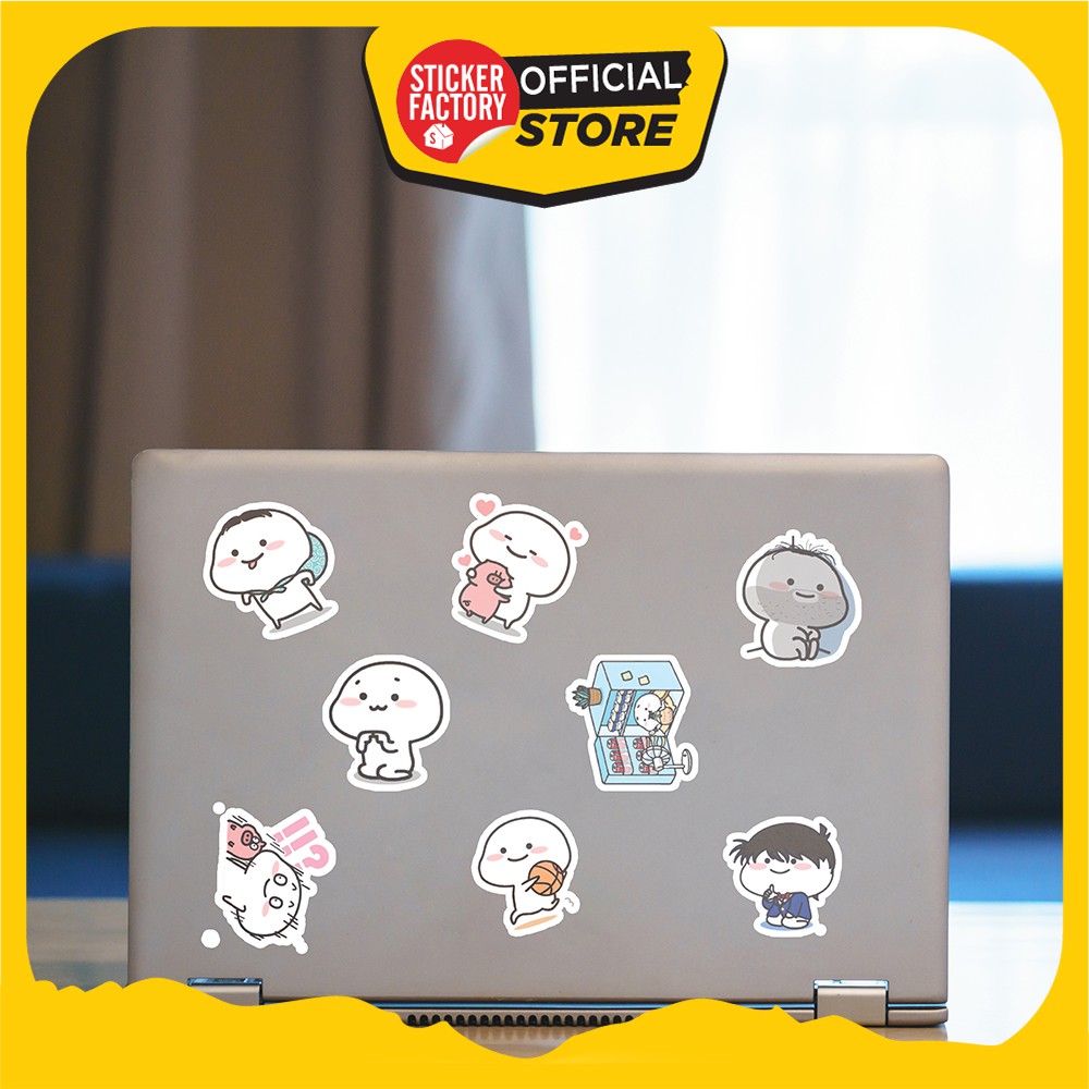 Hộp set 30 sticker decal hình dán nón bảo hiểm , laptop, xe máy, ô tô STICKER FACTORY - Quyby