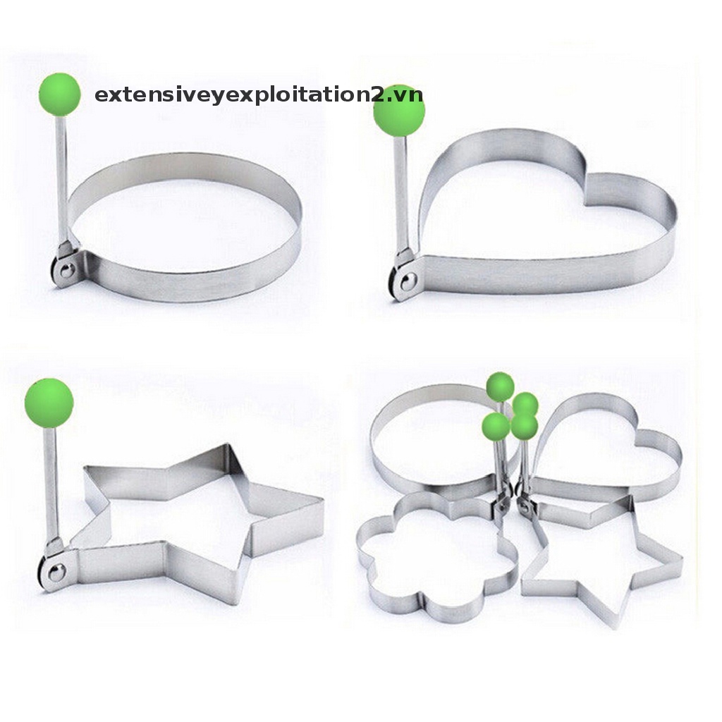 Bộ 2 khuôn chiên trứng bằng thép không gỉ tiện dụng