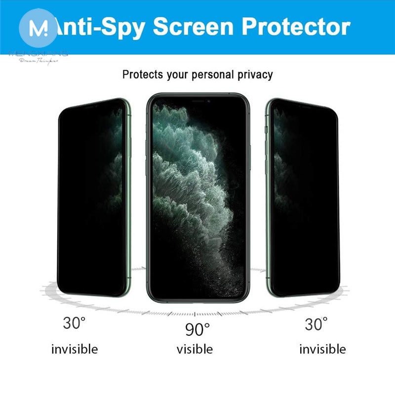 Set 2 Kính Cường Lực Bảo Vệ Màn Hình Chống Nhìn Trộm Cho iphone 15 14 13 12 11 pro promax x xs xr max se 8 7 6 6s plus