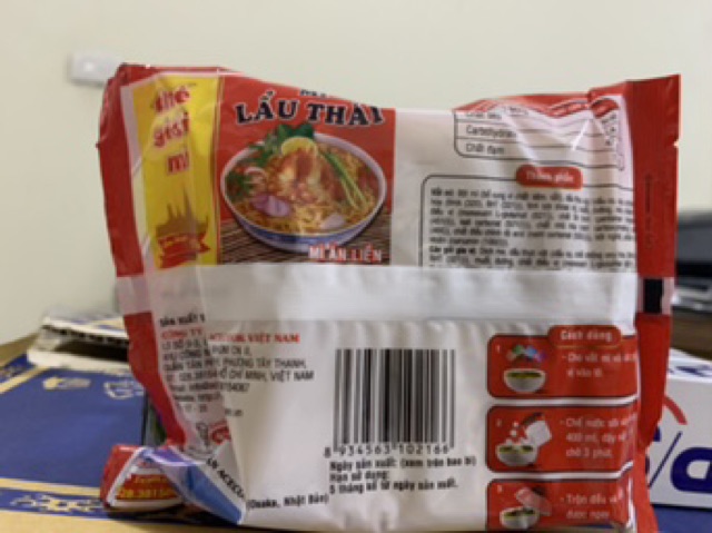 COMBO 10 GÓI MÌ LẨU THÁI HƯƠNG VỊ TÔM 80g