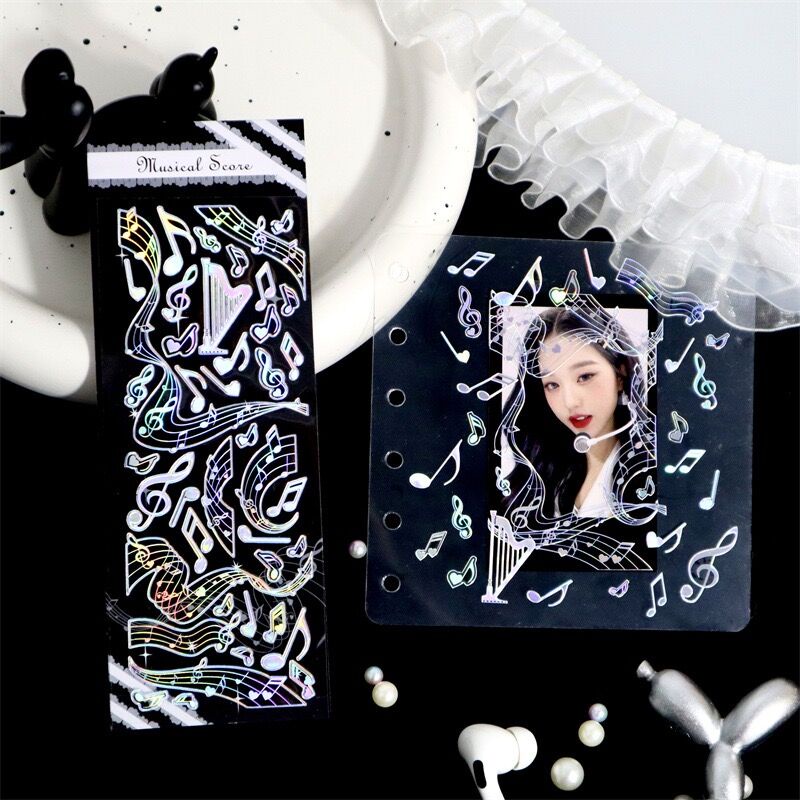 Hình dán PET sticker hologram đa dạng trang trí deco scrapbook, toploader, photocard