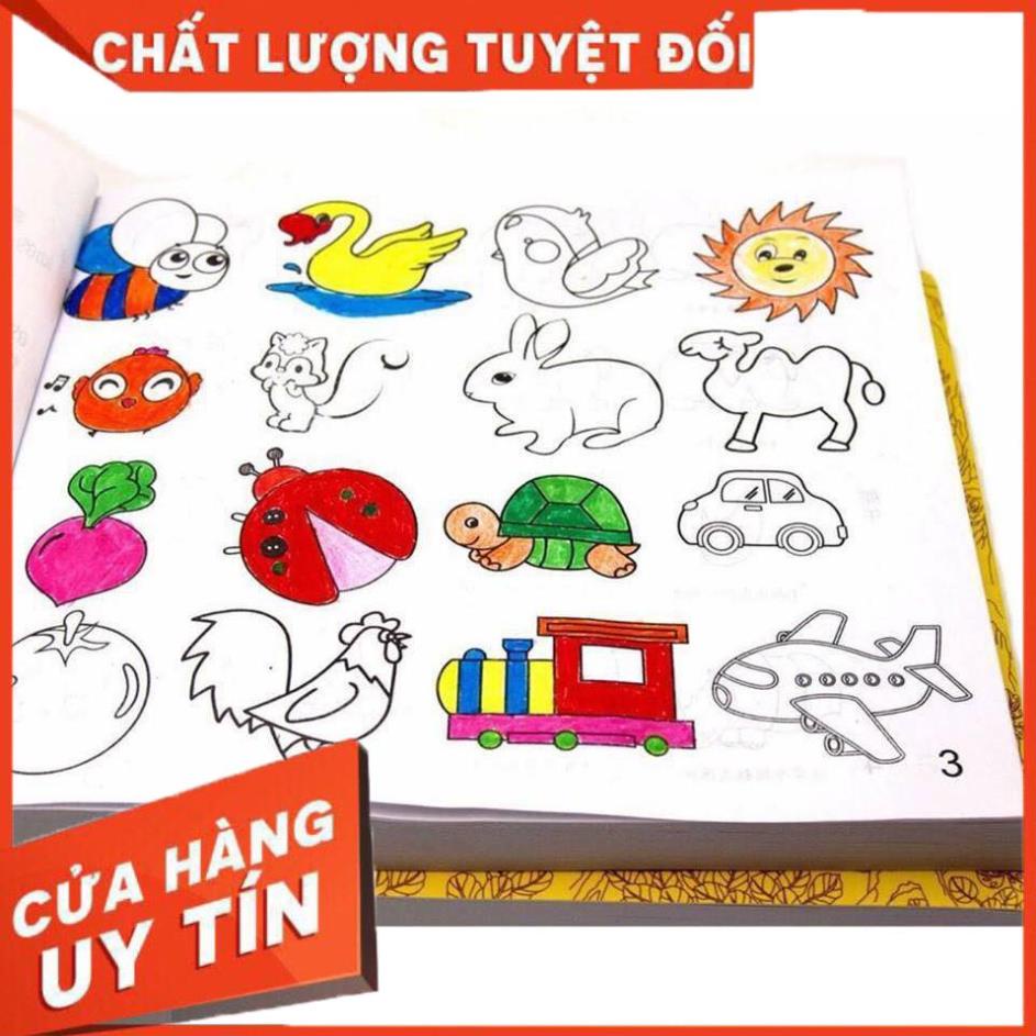 Bộ Vở Tập Tô Màu 5000 Hình Dành Cho Bé, Tặng Kèm Bộ Chì Màu 12 Cây, Món Quà Ý Nghĩa Mẹ Dành Cho Bé