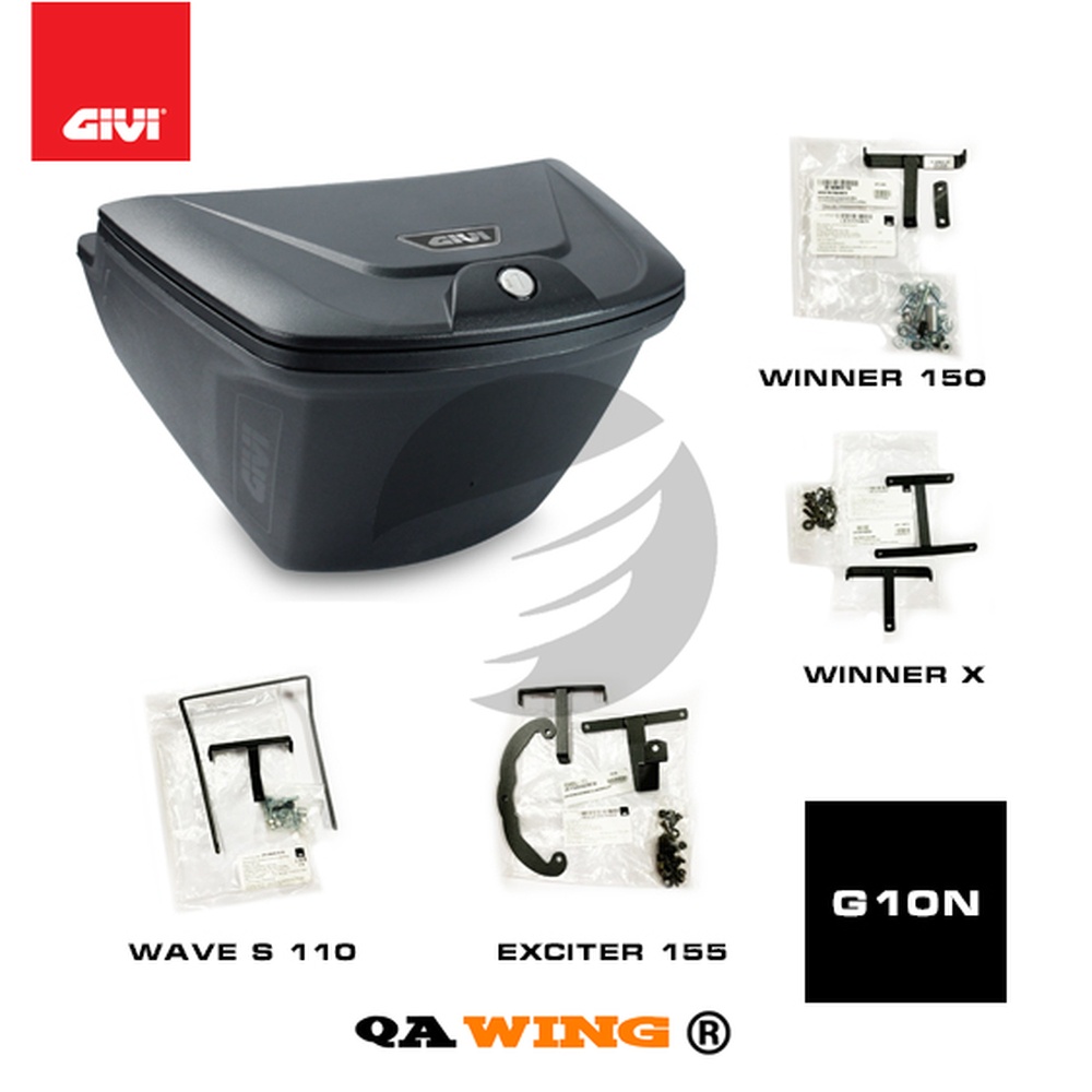 Thùng giữa GIVI G10N và Pat cho WINNER 150 / WINNER X / EX155 / WAVE S 110