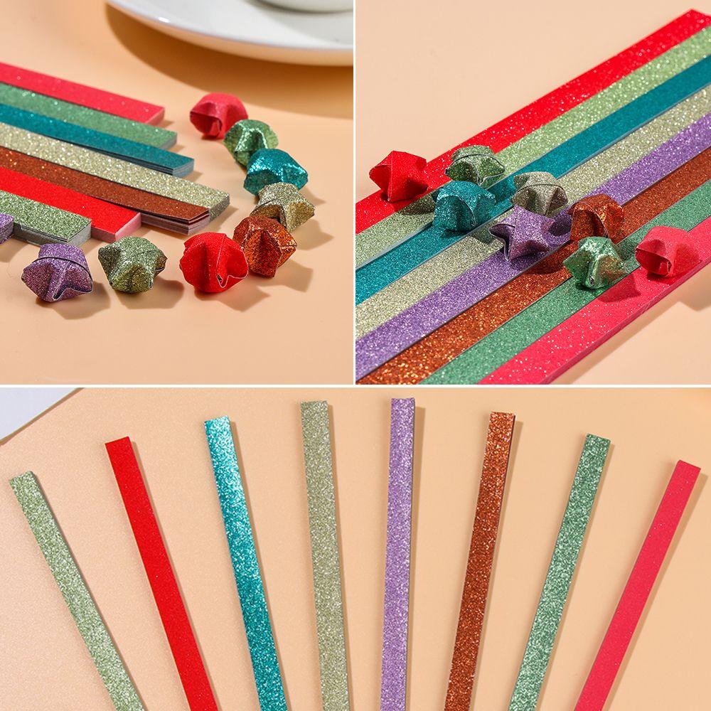 Dải Giấy Một Mặt Dùng Trang Trí DIY|Giấy Xếp Origami Nhiều Màu Sắc