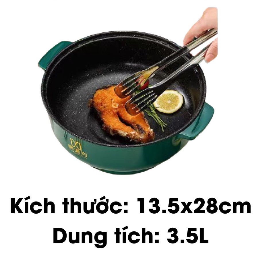 Nồi Lẩu Điện 26cm Tặng Giá Hấp , Bếp Điện Đa Năng Dành Cho Gia Đình - Nồi Lẩu Nướng, Chiên, Xào, Nấu Canh Tiện Lợi