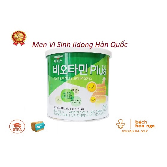Men Vi Sinh Ildong Hàn Quốc Hỗ Trợ Tiêu Hóa Cho Bé Hộp 90g (1g x 90thanh)