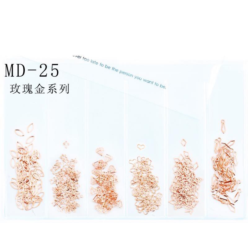 CHAM mạ vàng trang trí móng ( dạng túi 6 ngăn mã 025-028)