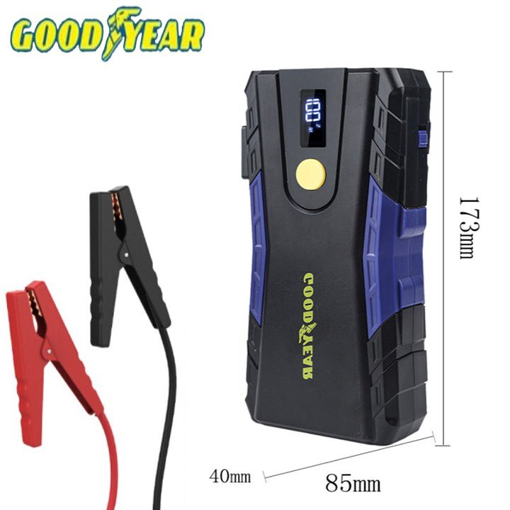 Bộ kích nổ ô tô, kiêm pin sạc dự phòng Goodyear GY-5229 - Dung lượng pin: 12000mAh - Dòng điện kích DC 12V/1000A(Max)