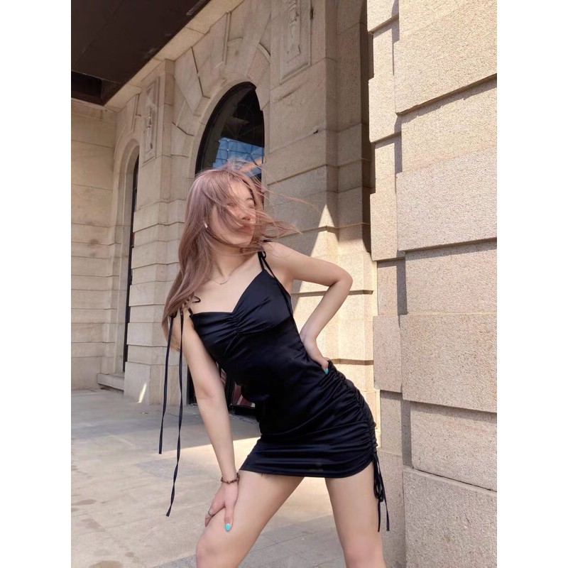 CÓ SẴN [Có ảnh thật] Váy hai dây rút gợi cảm | BigBuy360 - bigbuy360.vn