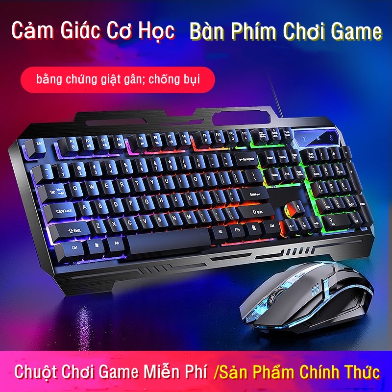 Bộ bàn phím và chuột chơi game RGB SK500 màu dạ quang