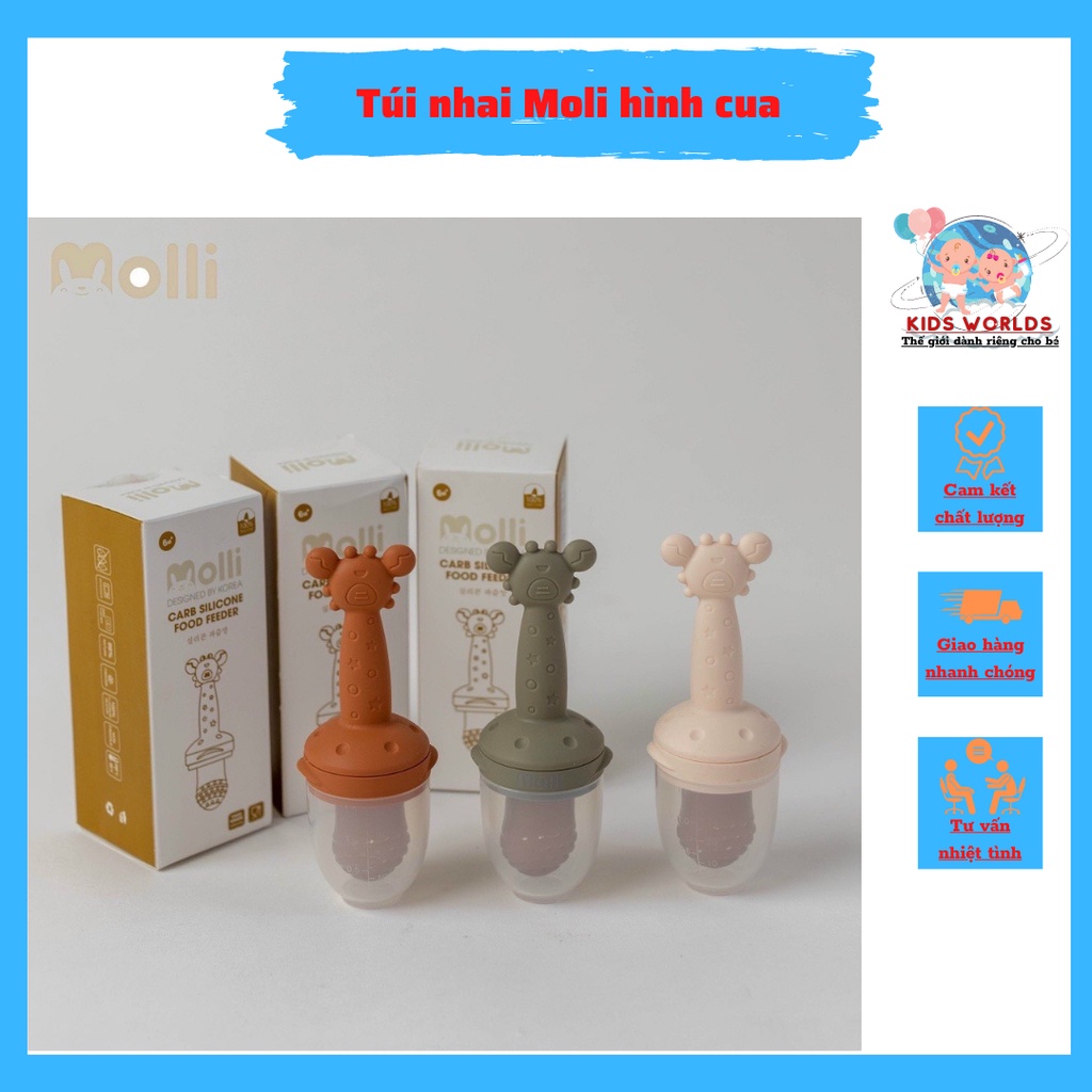 Túi nhai Moli đa năng silicon hình cua cho bé