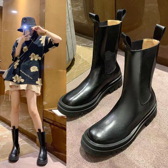 F6Order boots cao cổ đế nâng 6cm với chun dãn tiện lợi dành cho các bạn nữ 2019, hàng quảng châu loại đẹp