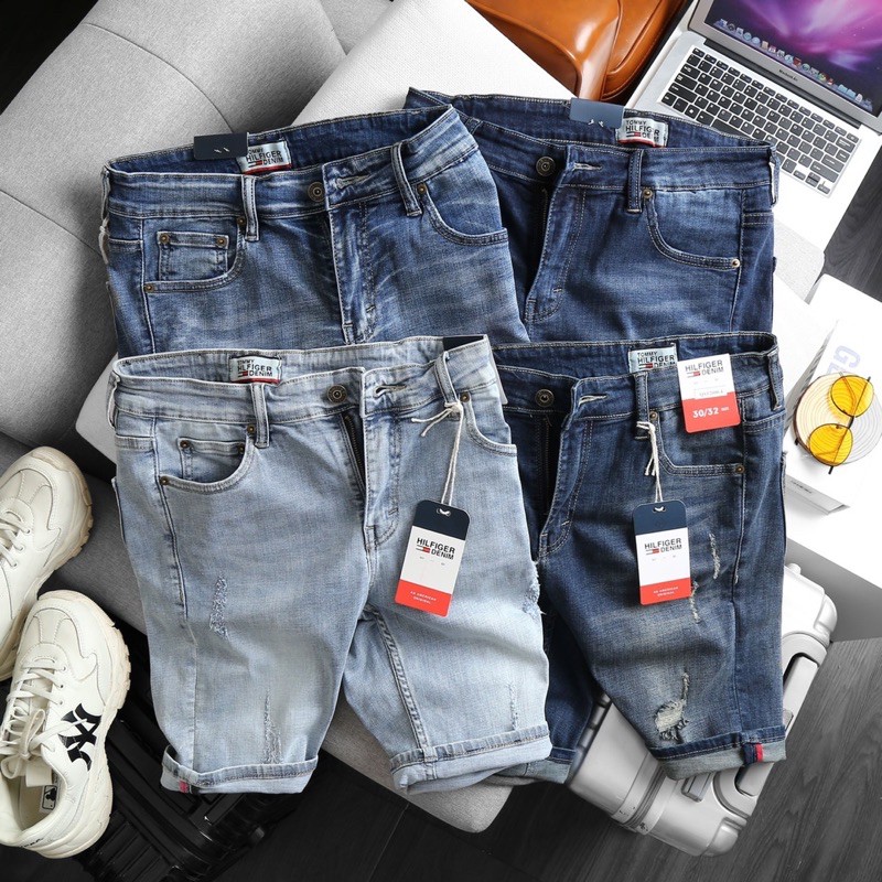 Quần short nam cao cấp jean co giãn nhiều màu