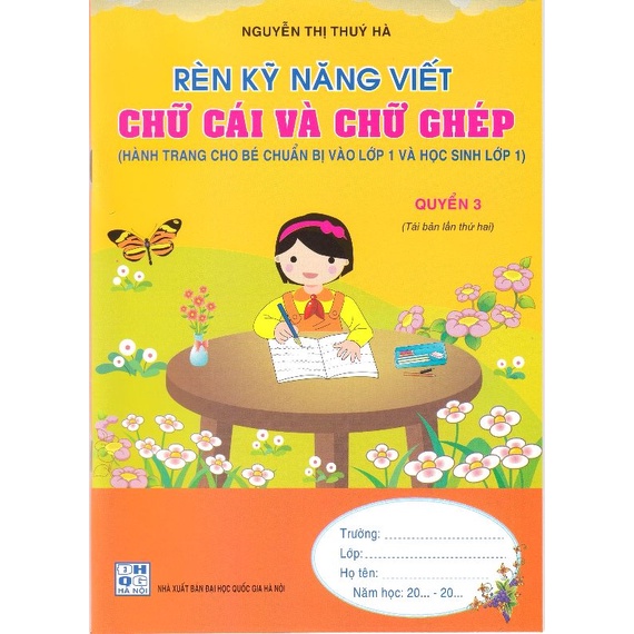 Sách - Rèn kỹ năng viết chữ cái và chữ ghép  nguyễn thị thuý hà