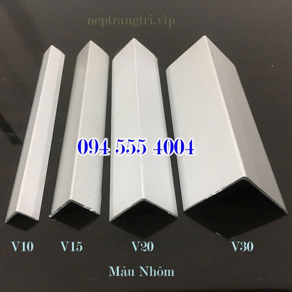 NẸP MẪU 10CM - NẸP NHÔM CHỮ V, NẸP NHÔM TRANG TRÍ, NẸP NHÔM V ỐP GÓC, NẸP NHÔM GÓC VUÔNG