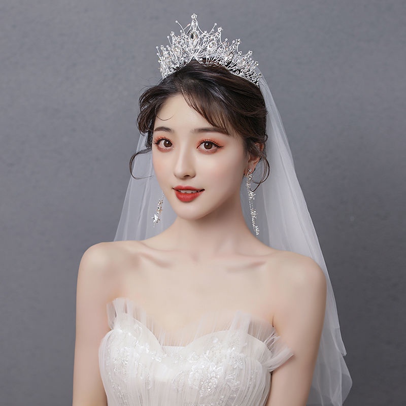 Vương Miện Cô Dâu Ba Món Đội Đầu Cô Dâu Phong Cách Mori Phong Cách Trung Hoa Cổ Tích Làm Quà Tặng Sinh Nhật