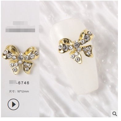 charm nơ trang trí nail