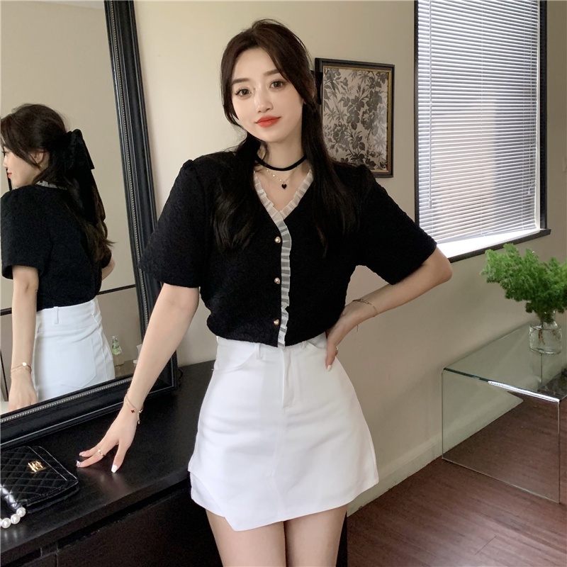 Áo Sơ Mi Nữ Cổ Chữ V Phối Ren 51165