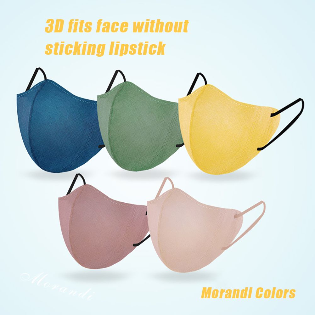 10pcs người lớn Morandi màu KN95 Mặt Nạ 3D ba chiều cá tính sáng tạo một-Thời gian mặt nạ 2022 mới hợp thời trang thương hiệu