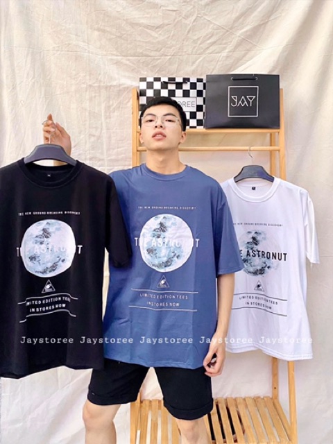 Áo Thun Unisex ❤️FREESHIP❤️ Giảm 10K Khi Nhập [ Áo Thun Nữ ] Áo Thun Tay Lỡ ASTRONAT màu ĐEN/TRẮNG/XANH ☂️ Nam nữ unisex | BigBuy360 - bigbuy360.vn